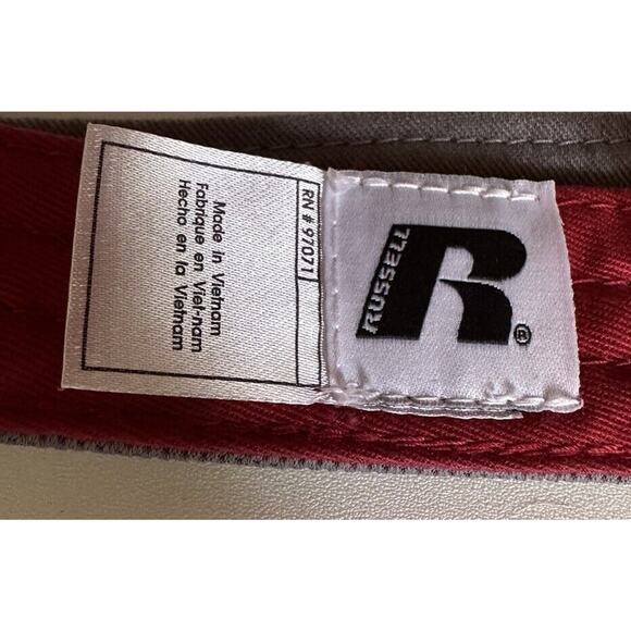 Arkansas Razorbacks Visor Gray Red Russell Adjustable - Picture 6 of 7